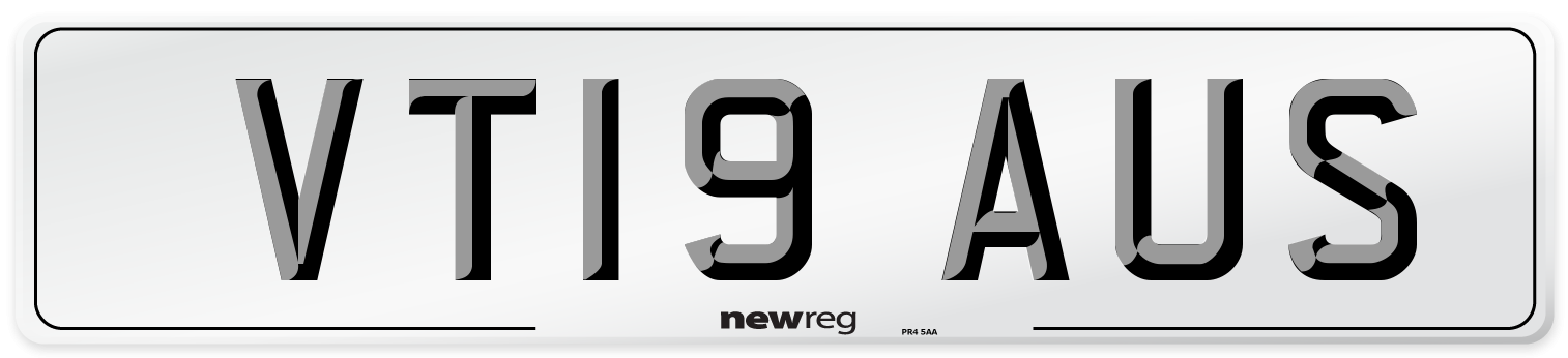 VT19 AUS Number Plate from New Reg